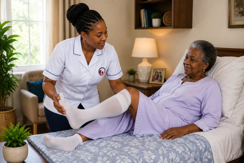 how to prevent blood clots in a bedridden patient at home